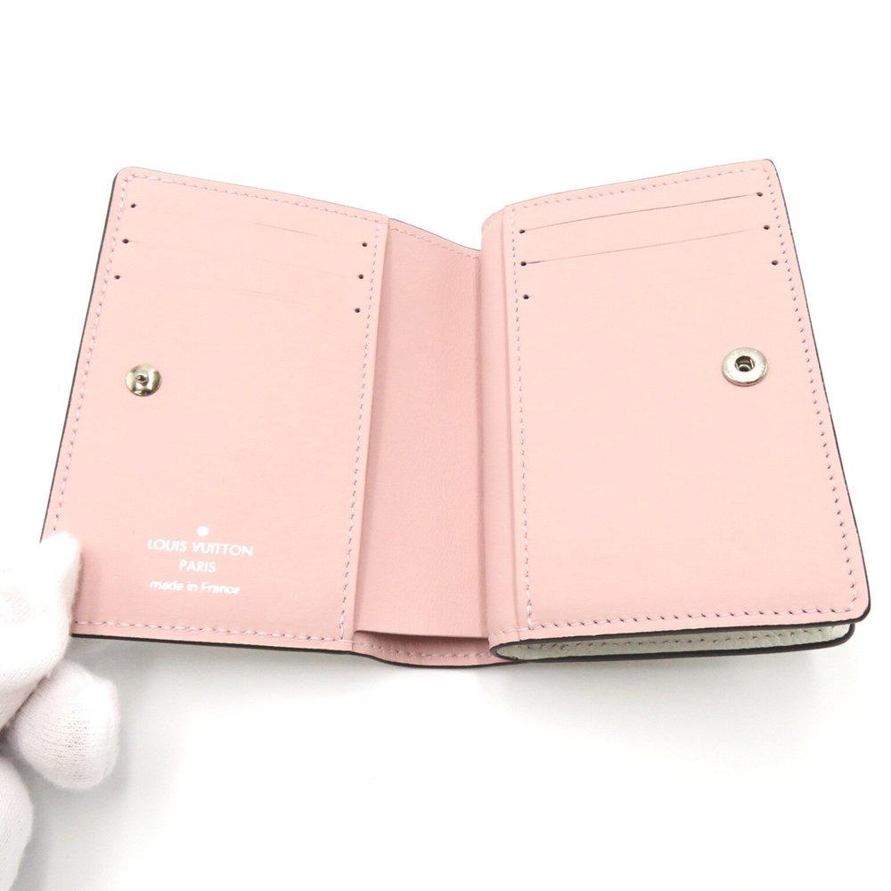LOUIS VUITTON Portefeiulle Claire White Pink Mahina leather M80554 - Picture 5 of 8
